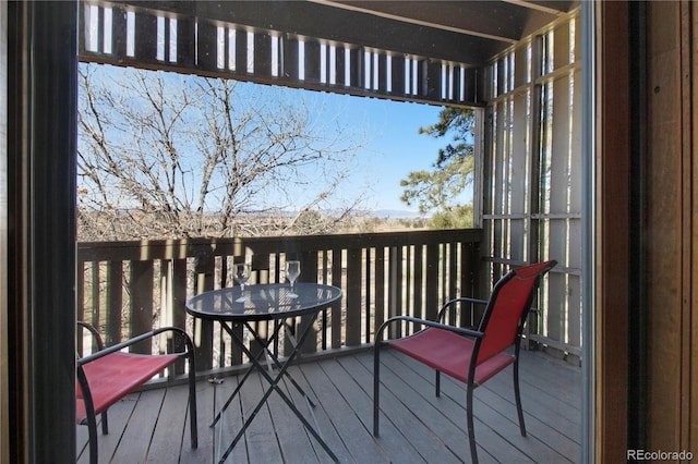 view of wooden terrace