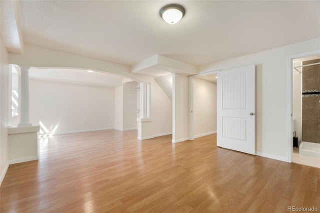 interior space featuring light hardwood / wood-style flooring