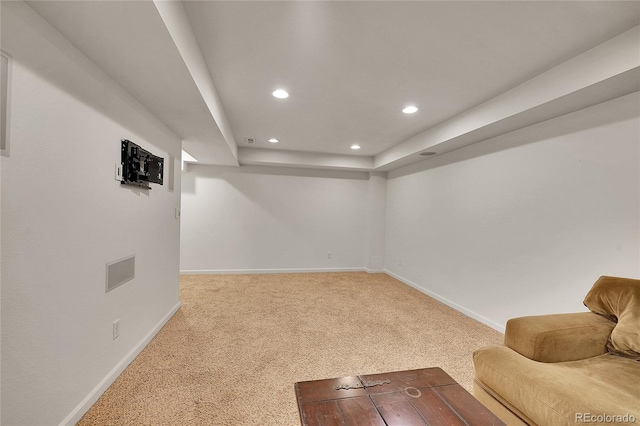 2972 W Long Dr Unit C, Littleton, CO 80120 - carpeted living room featuring recessed lighting and baseboards