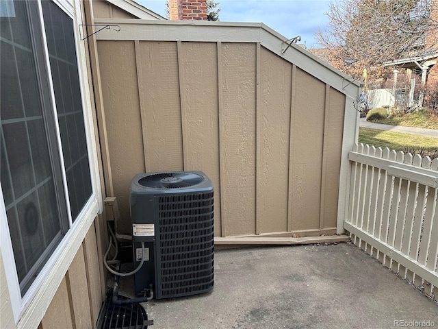 view of outbuilding featuring cooling unit