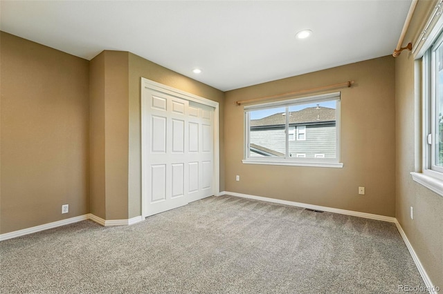 4253 Lark Sparrow St, Highlands Ranch, CO 80126 - unfurnished bedroom featuring carpet flooring, a closet, and recessed lighting