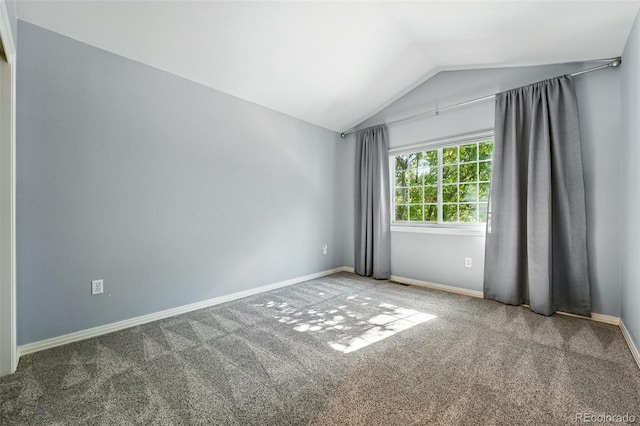 4253 Lark Sparrow St, Highlands Ranch, CO 80126 - carpeted spare room featuring lofted ceiling and baseboards