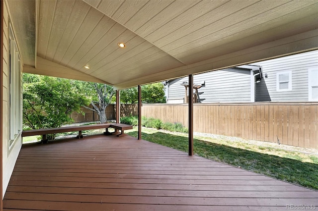 4253 Lark Sparrow St, Highlands Ranch, CO 80126 - wooden terrace with a fenced backyard