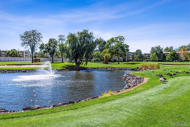 view of water feature