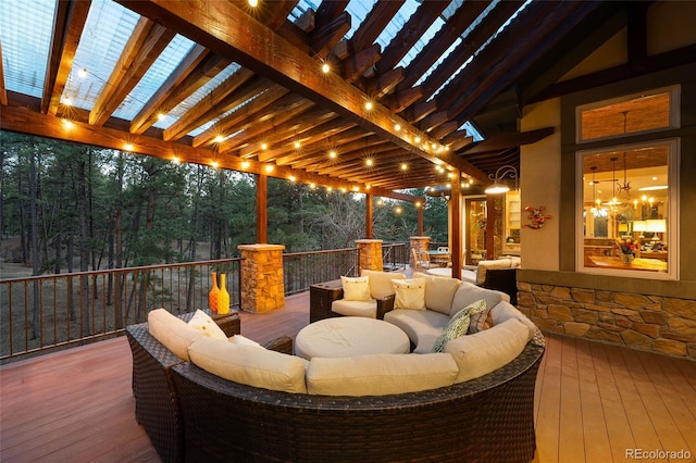 10231 Democrat Rd, Parker, CO 80134 - wooden deck with a pergola