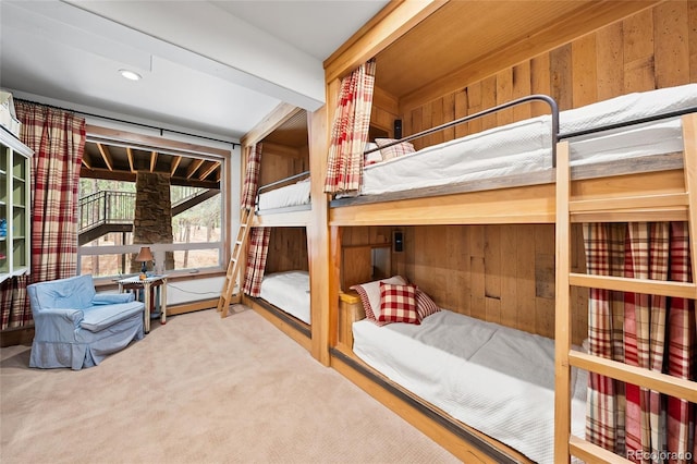 10231 Democrat Rd, Parker, CO 80134 - unfurnished bedroom featuring wood walls and carpet flooring
