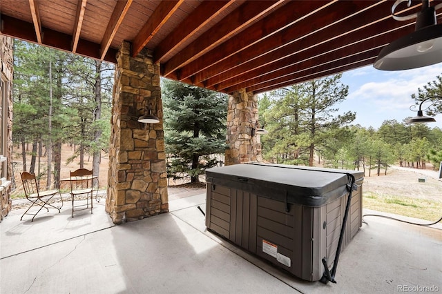10231 Democrat Rd, Parker, CO 80134 - view of patio / terrace featuring a hot tub
