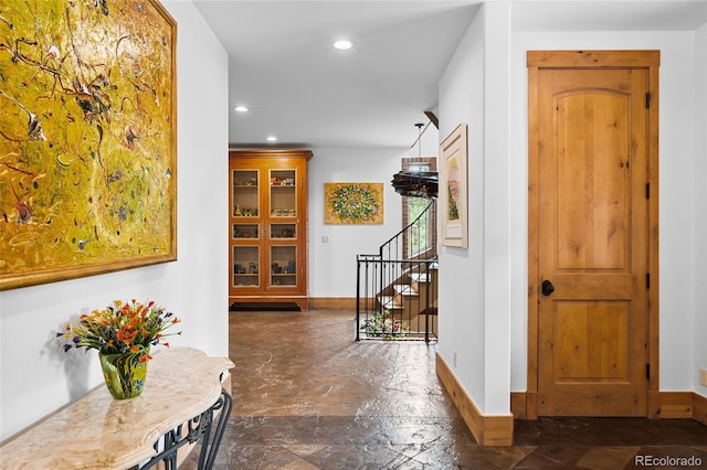 10231 Democrat Rd, Parker, CO 80134 - hall with recessed lighting and stairway