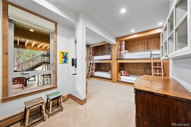 10231 Democrat Rd, Parker, CO 80134 - carpeted bedroom with baseboard heating and recessed lighting