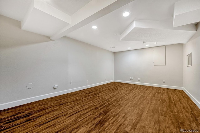 interior space with hardwood / wood-style flooring