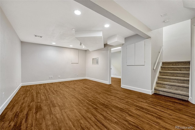 interior space with wood-type flooring