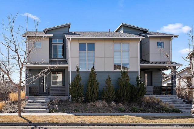 view of contemporary home