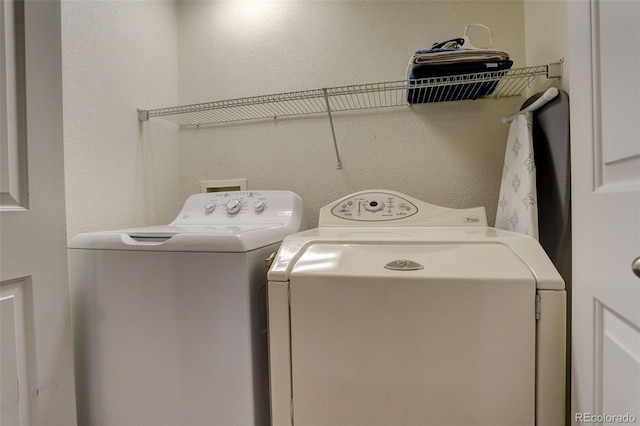 laundry area featuring washer and dryer