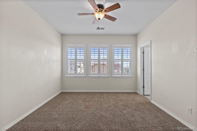10840 Valleybrook Cir, Highlands Ranch, CO 80130 - carpeted spare room featuring a ceiling fan and baseboards