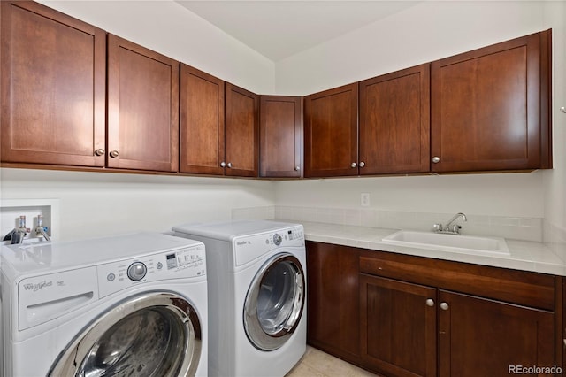 10840 Valleybrook Cir, Highlands Ranch, CO 80130 - washroom with cabinet space and washing machine and dryer