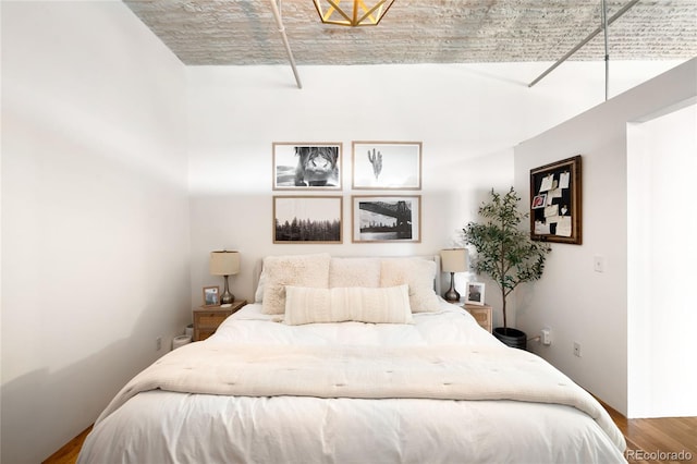 2261 Blake St Unit 2G, Denver, CO 80205 - bedroom with wood finished floors