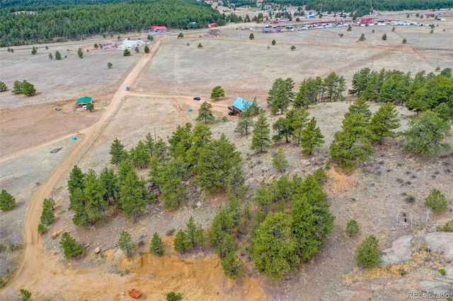 aerial view with a rural view