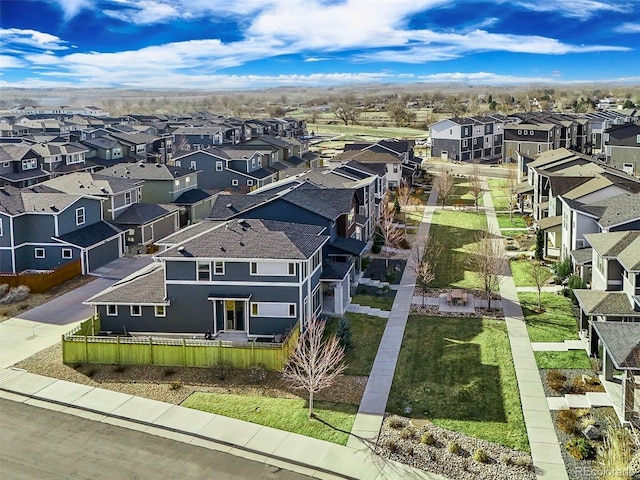 aerial view featuring a residential view