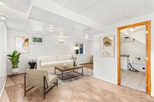 view of carpeted living room