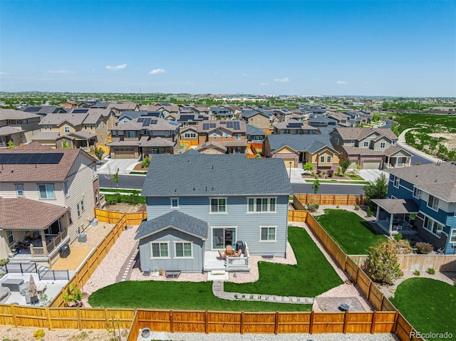 aerial view of residential area