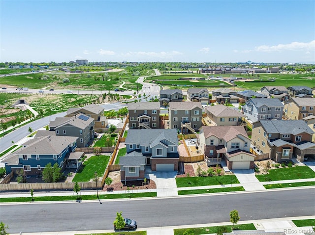 aerial perspective of suburban area