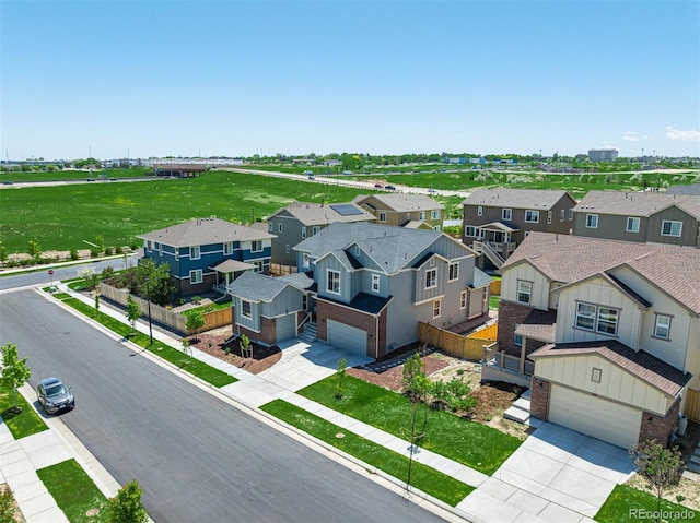 aerial view of residential area