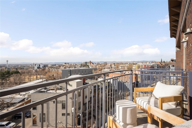 balcony with a city view