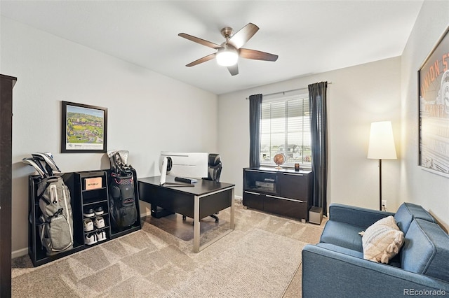 1101 E Witherspoon Dr, Elizabeth, CO 80107 - office space featuring a ceiling fan and carpet