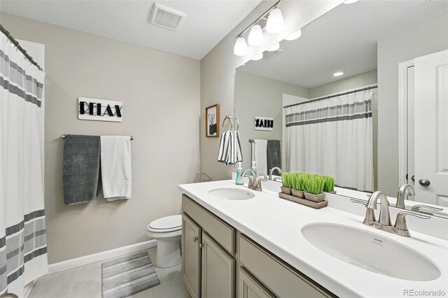 1101 E Witherspoon Dr, Elizabeth, CO 80107 - bathroom featuring a sink, toilet, baseboards, and visible vents