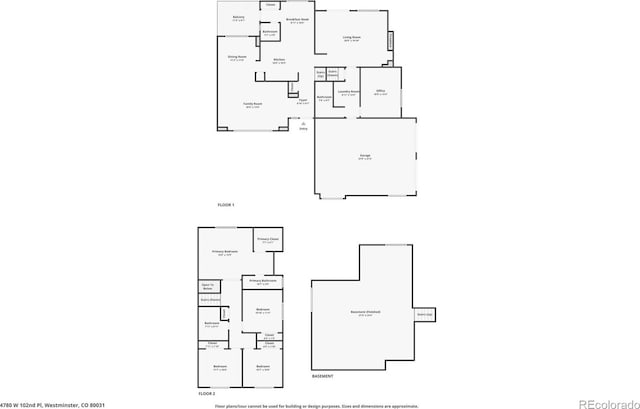 4780 W 102nd Pl, Westminster, CO 80031 - view of floor plan / room layout