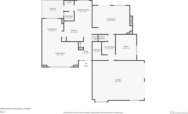 4780 W 102nd Pl, Westminster, CO 80031 - view of home floor plan