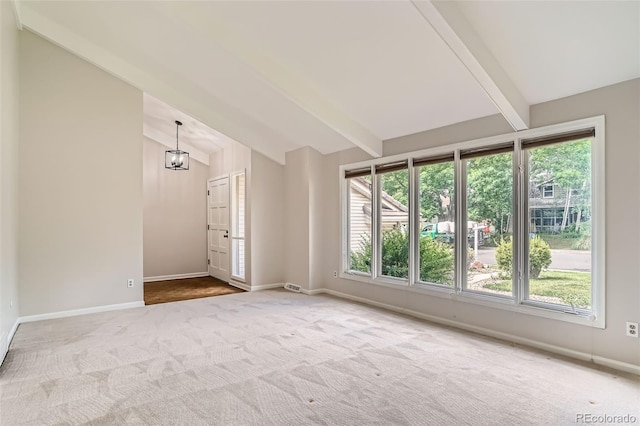 4780 W 102nd Pl, Westminster, CO 80031 - unfurnished room with carpet flooring and a chandelier
