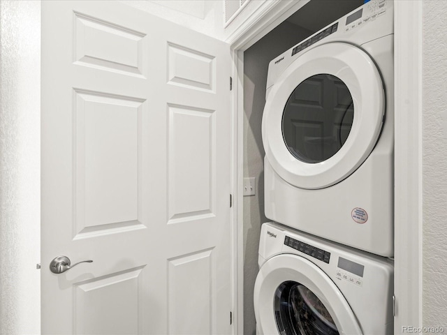 4761 Talley St, Morrison, CO 80465 - laundry area featuring laundry area and stacked washer and clothes dryer
