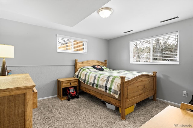 view of carpeted bedroom