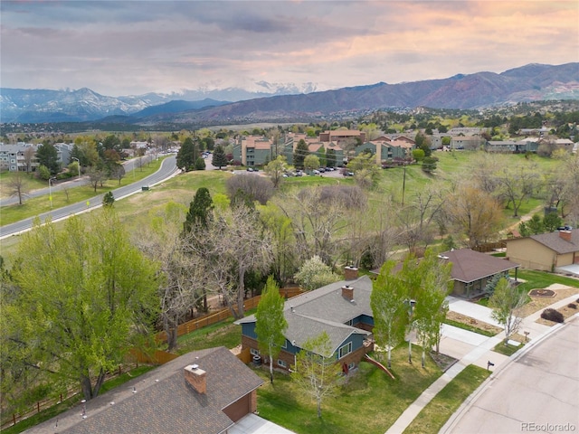 45 E Mikado Dr, Colorado Springs, CO 80919 - aerial view of residential area with a mountainous background