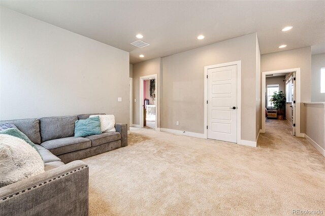 view of carpeted living room