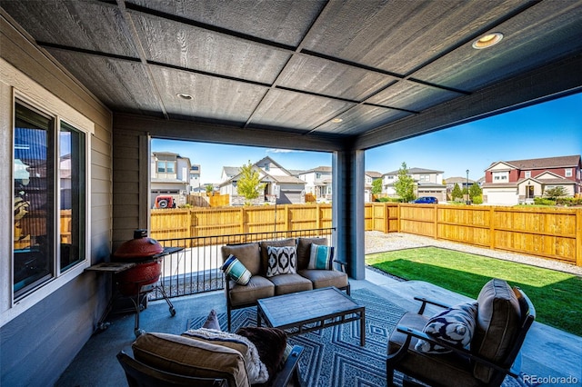 view of patio with outdoor lounge area