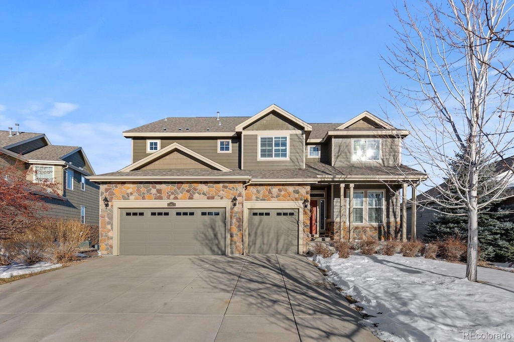 view of front of house featuring a garage