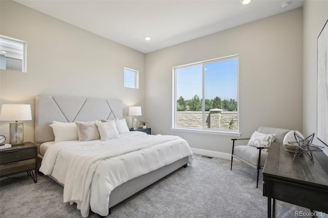 view of carpeted bedroom