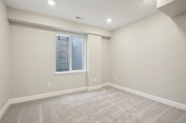 view of carpeted empty room