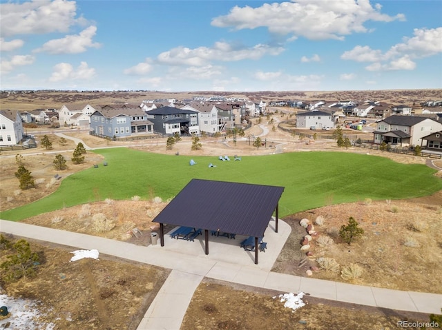 birds eye view of property featuring a residential view