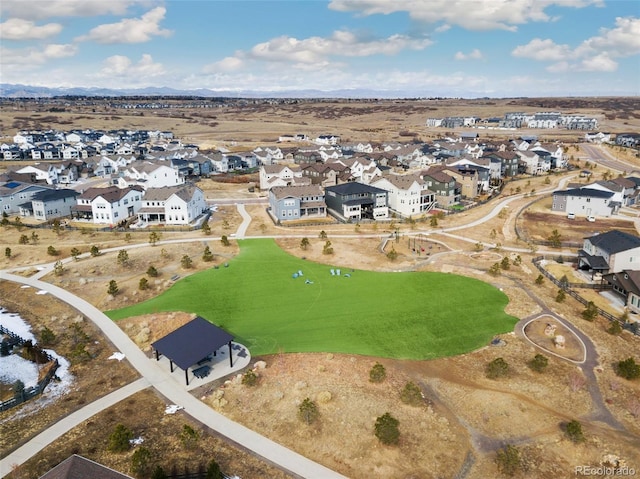 bird's eye view with a residential view and golf course view