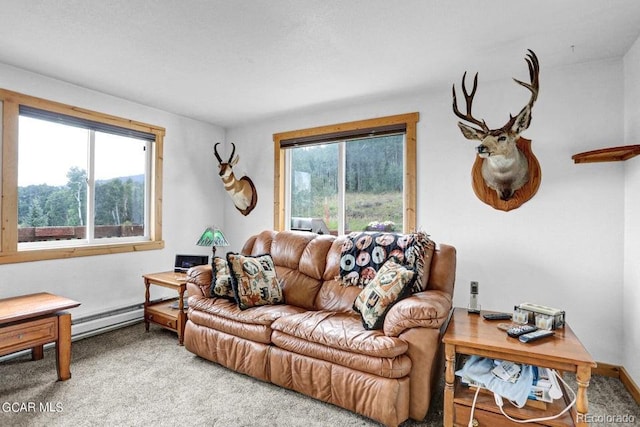 153 Gcr 135, Kremmling, CO 80459 - living area with a baseboard heating unit and carpet floors