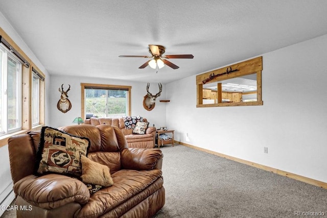 153 Gcr 135, Kremmling, CO 80459 - carpeted living area with baseboards and a ceiling fan