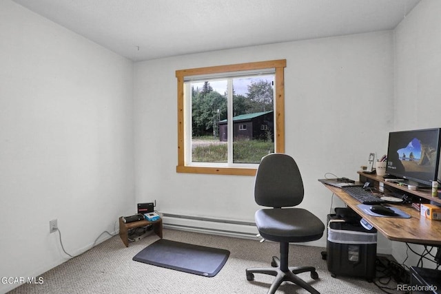 153 Gcr 135, Kremmling, CO 80459 - carpeted home office featuring a baseboard heating unit