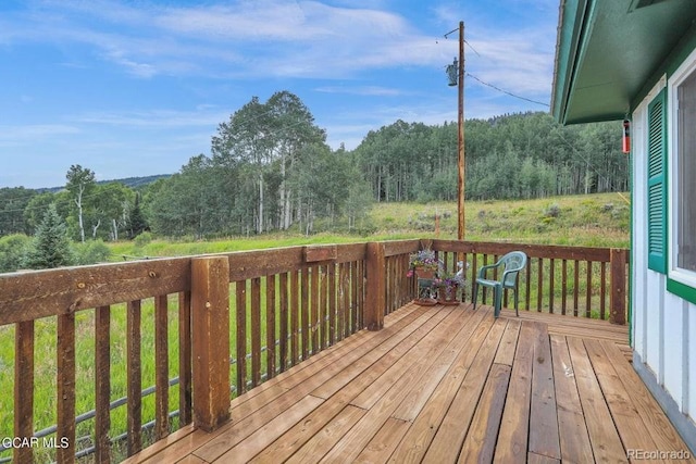 153 Gcr 135, Kremmling, CO 80459 - wooden deck with a view of trees
