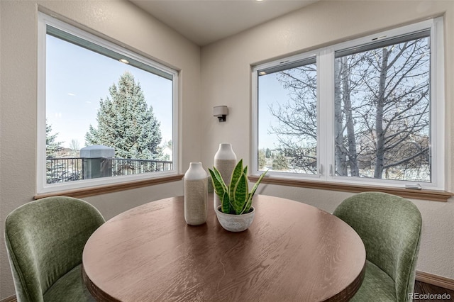 view of dining space