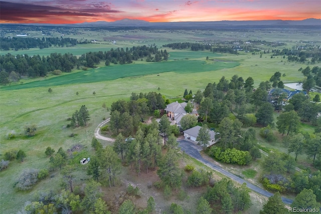 10914 Remmick Ridge Rd, Parker, CO 80134 - aerial view at dusk of a mountain view