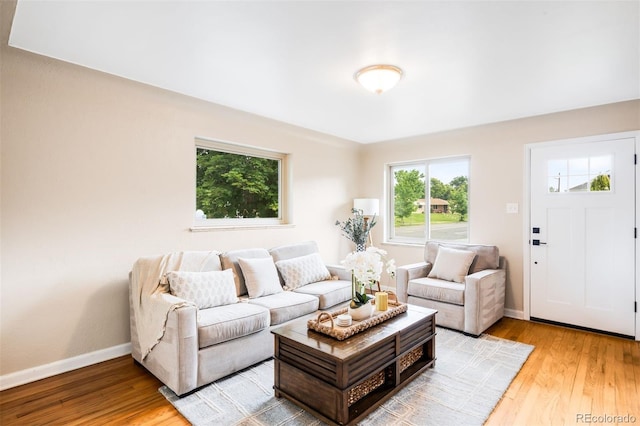 2255 Perry St, Denver, CO 80212 - living room with light wood-type flooring and baseboards
