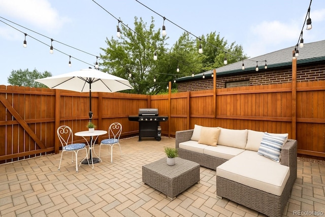 2255 Perry St, Denver, CO 80212 - view of patio / terrace with a grill and an outdoor living space